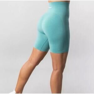Alphalete Women Activewear Shorts S Blue Logo Amplify Biker
